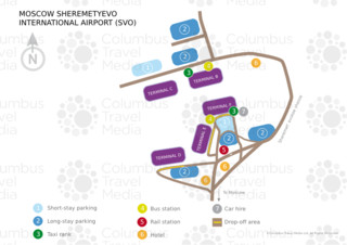 Схема аэропорта Шереметьево и терминала (SVO)